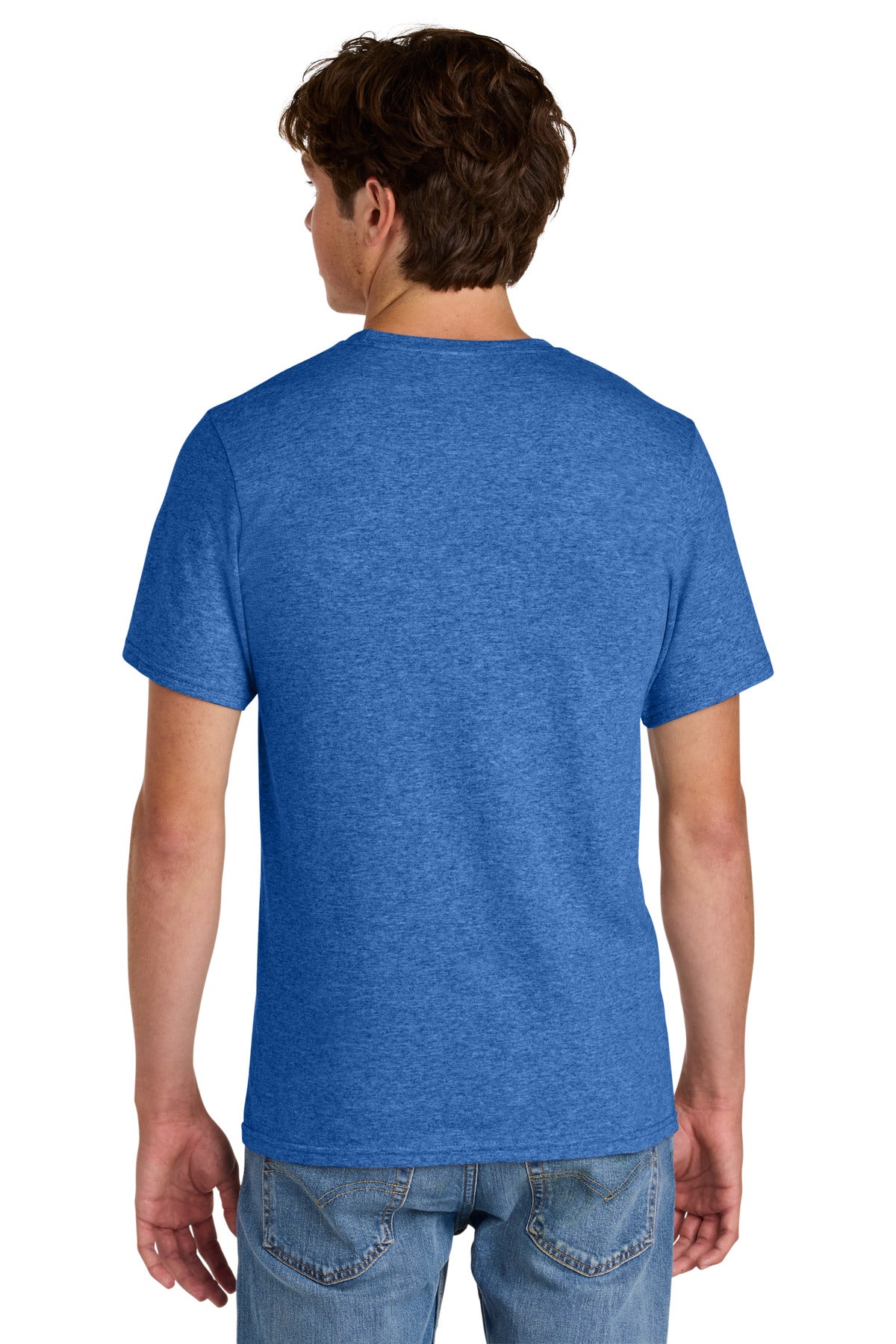 Custom Embroidered Port & Co T-Shirts  in Heather Royal
