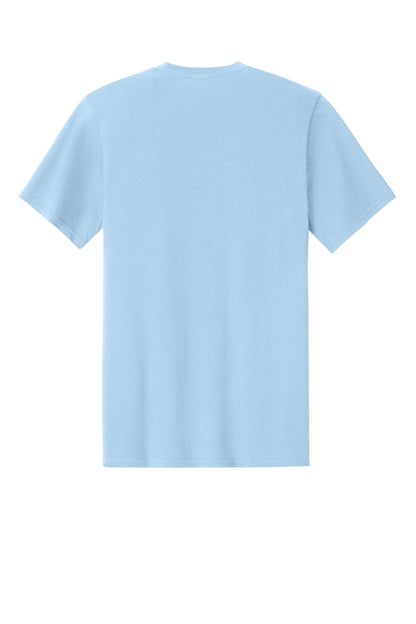 Custom Embroidered Port & Co T-Shirts  in Ice Blue