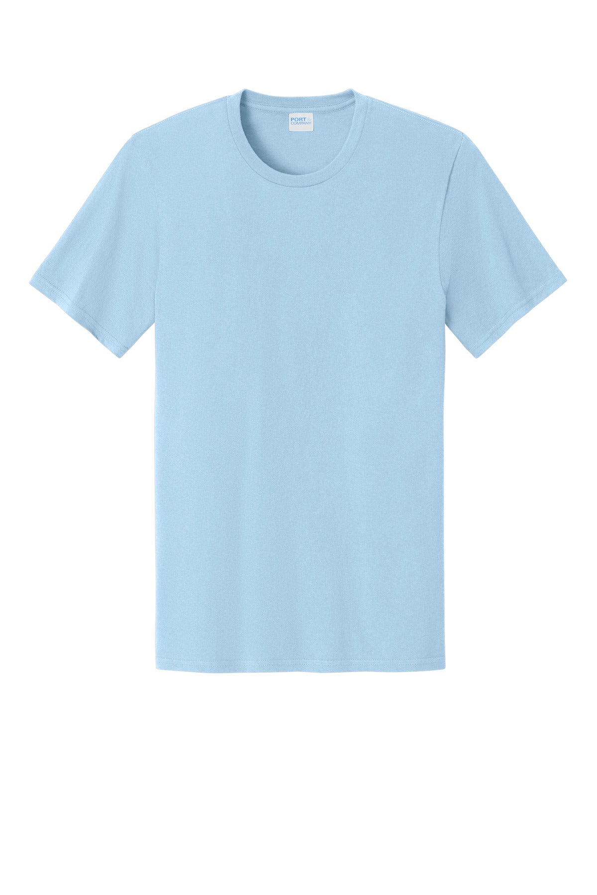 Custom Embroidered Port & Co T-Shirts  in Ice Blue