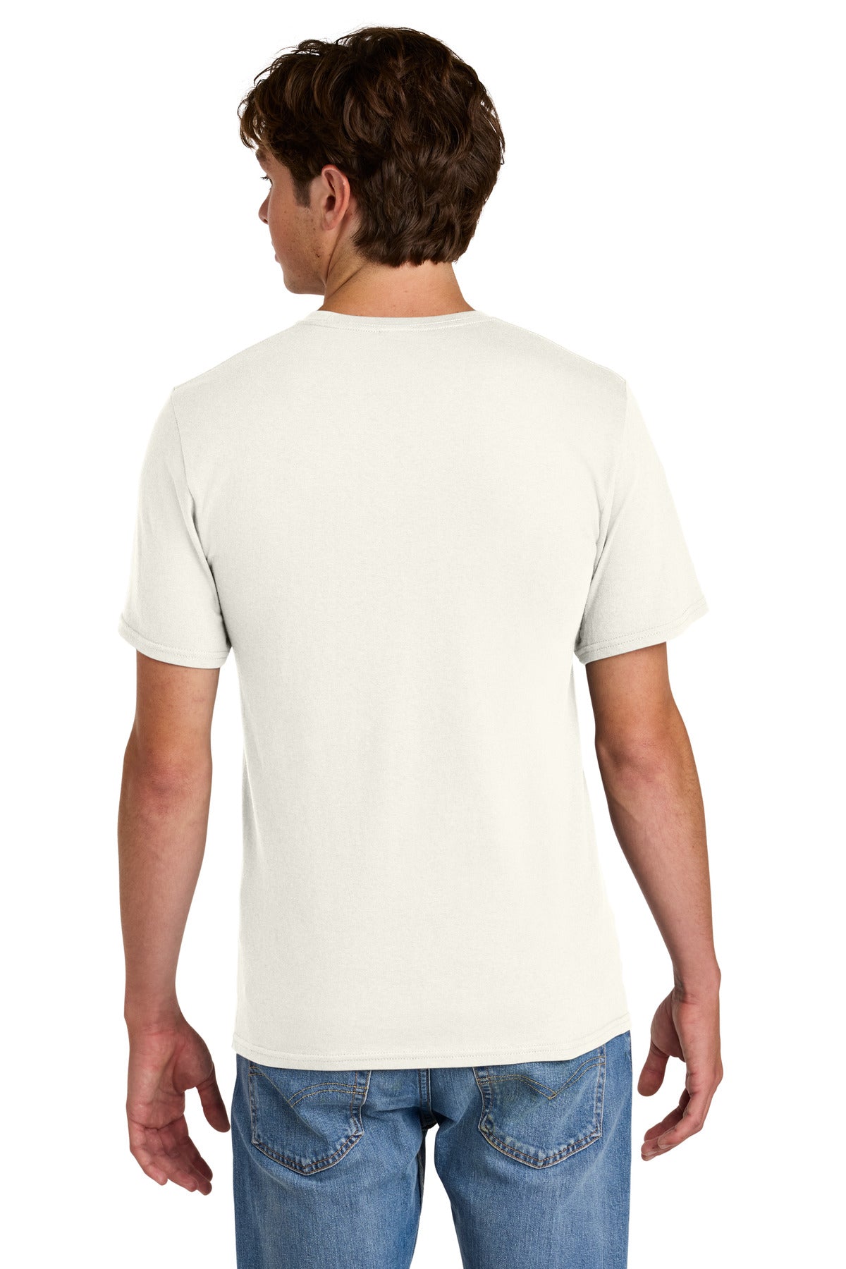 Custom Embroidered Port & Co T-Shirts  in Ivory