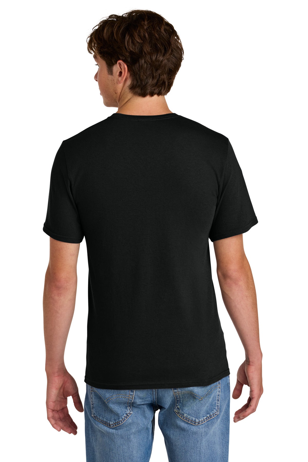 Custom Embroidered Port & Co T-Shirts  in Jet Black