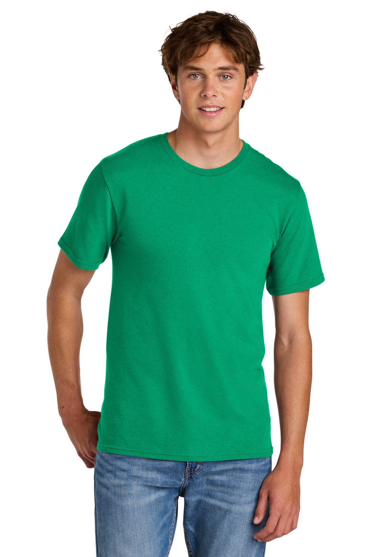 Custom Embroidered Port & Co T-Shirts  in Kelly