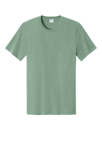 Custom Embroidered Port & Co T-Shirts  in Laurel Green