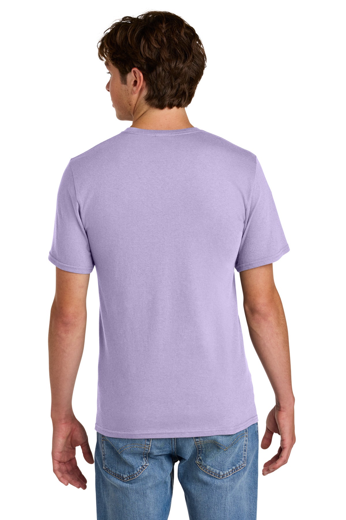 Custom Embroidered Port & Co T-Shirts  in Lavender