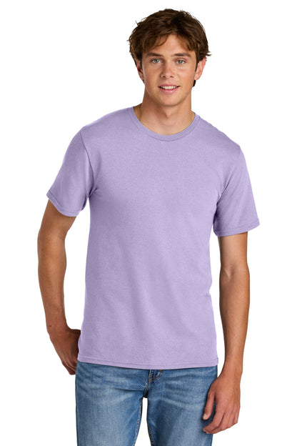 Custom Embroidered Port & Co T-Shirts  in Lavender