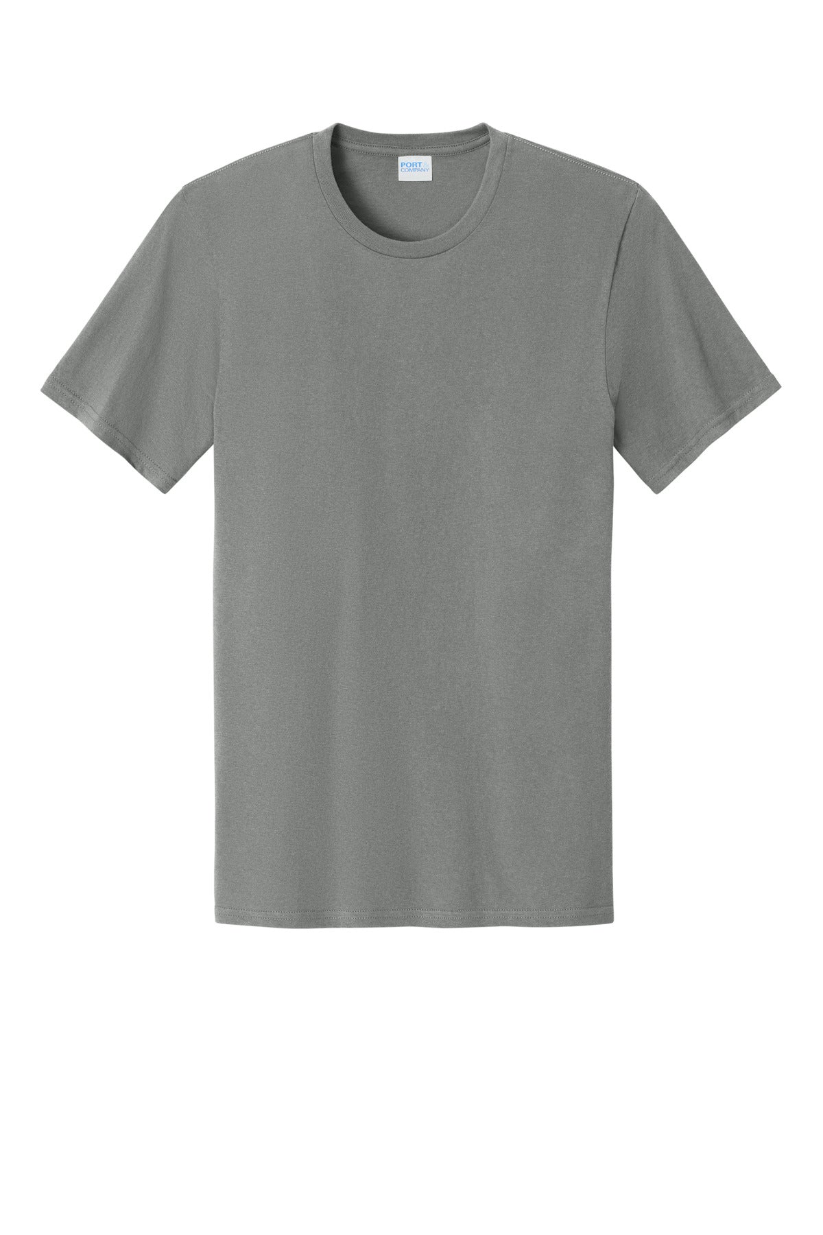 Custom Embroidered Port & Co T-Shirts  in Medium Grey