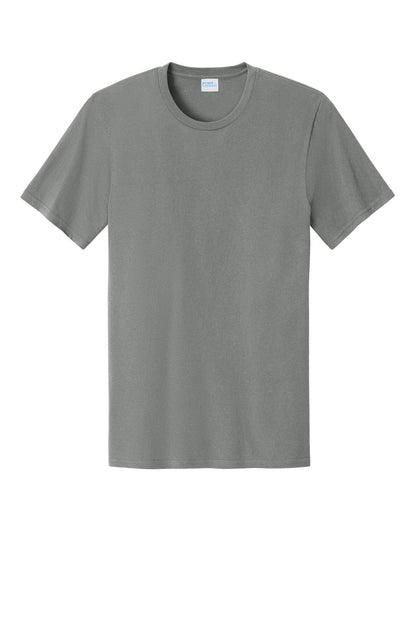 Custom Embroidered Port & Co T-Shirts  in Medium Grey