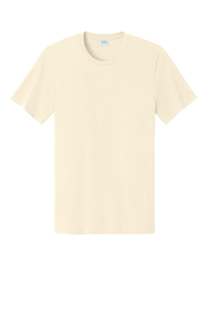 Custom Embroidered Port & Co T-Shirts  in Natural