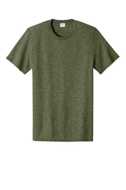 Custom Embroidered Port & Co T-Shirts  in Olive Drab Green Heather