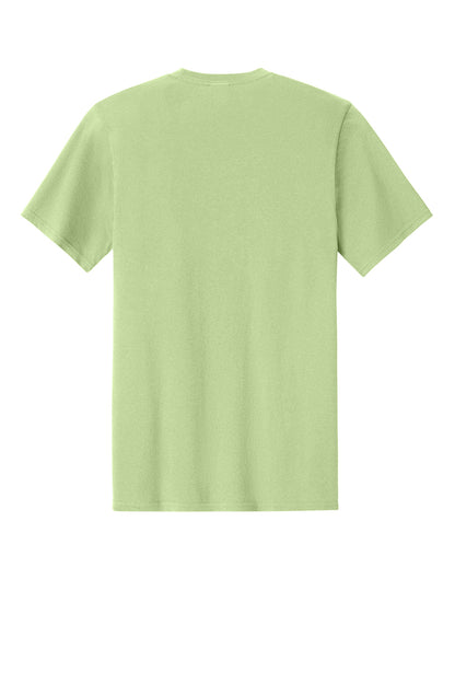 Custom Embroidered Port & Co T-Shirts  in Pistachio