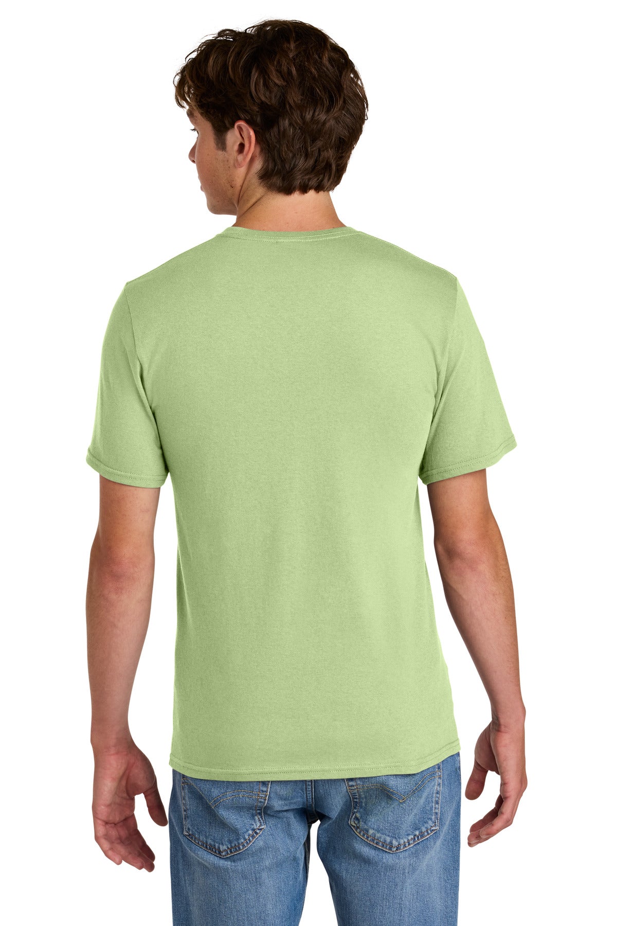 Custom Embroidered Port & Co T-Shirts  in Pistachio