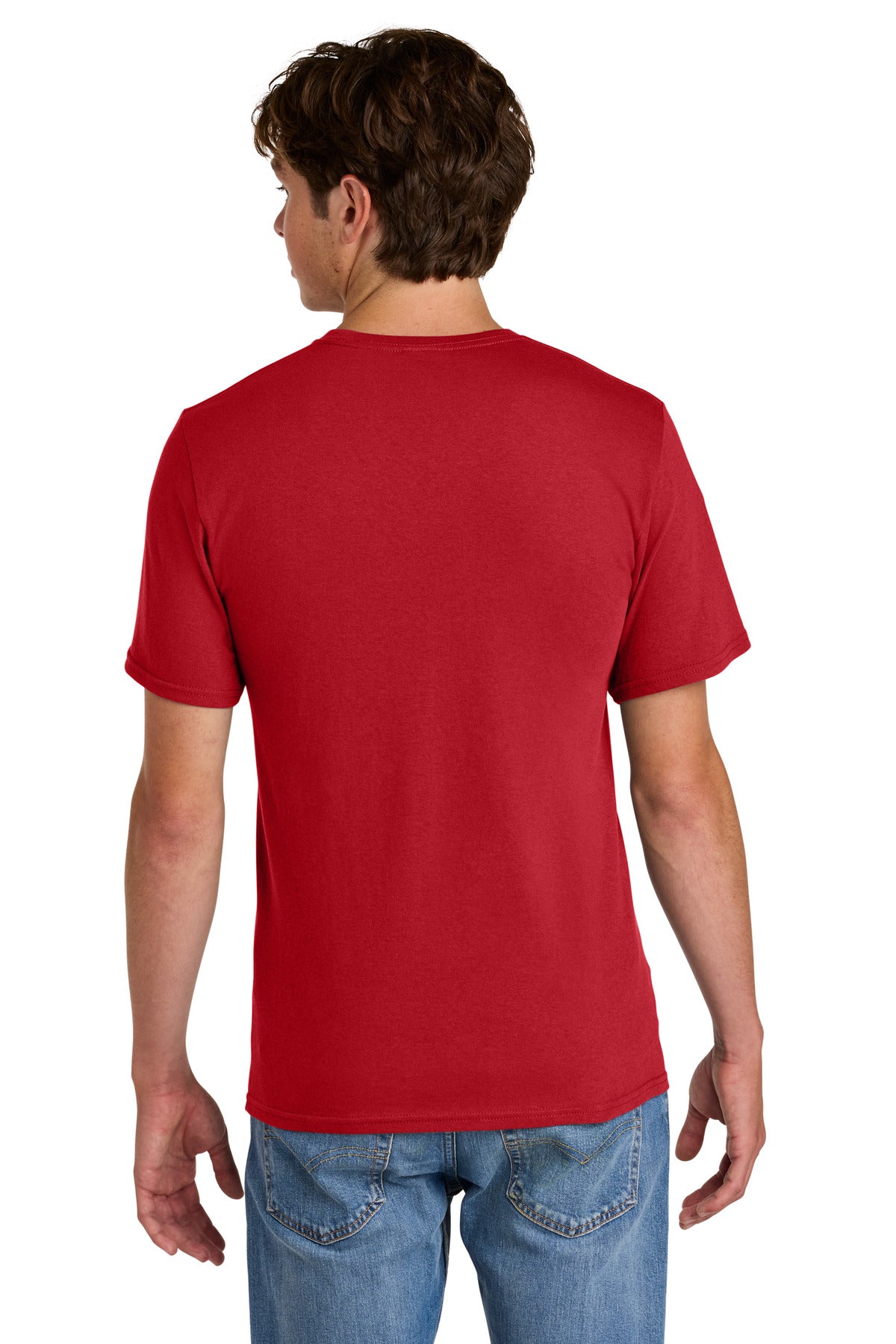 Custom Embroidered Port & Co T-Shirts  in Red