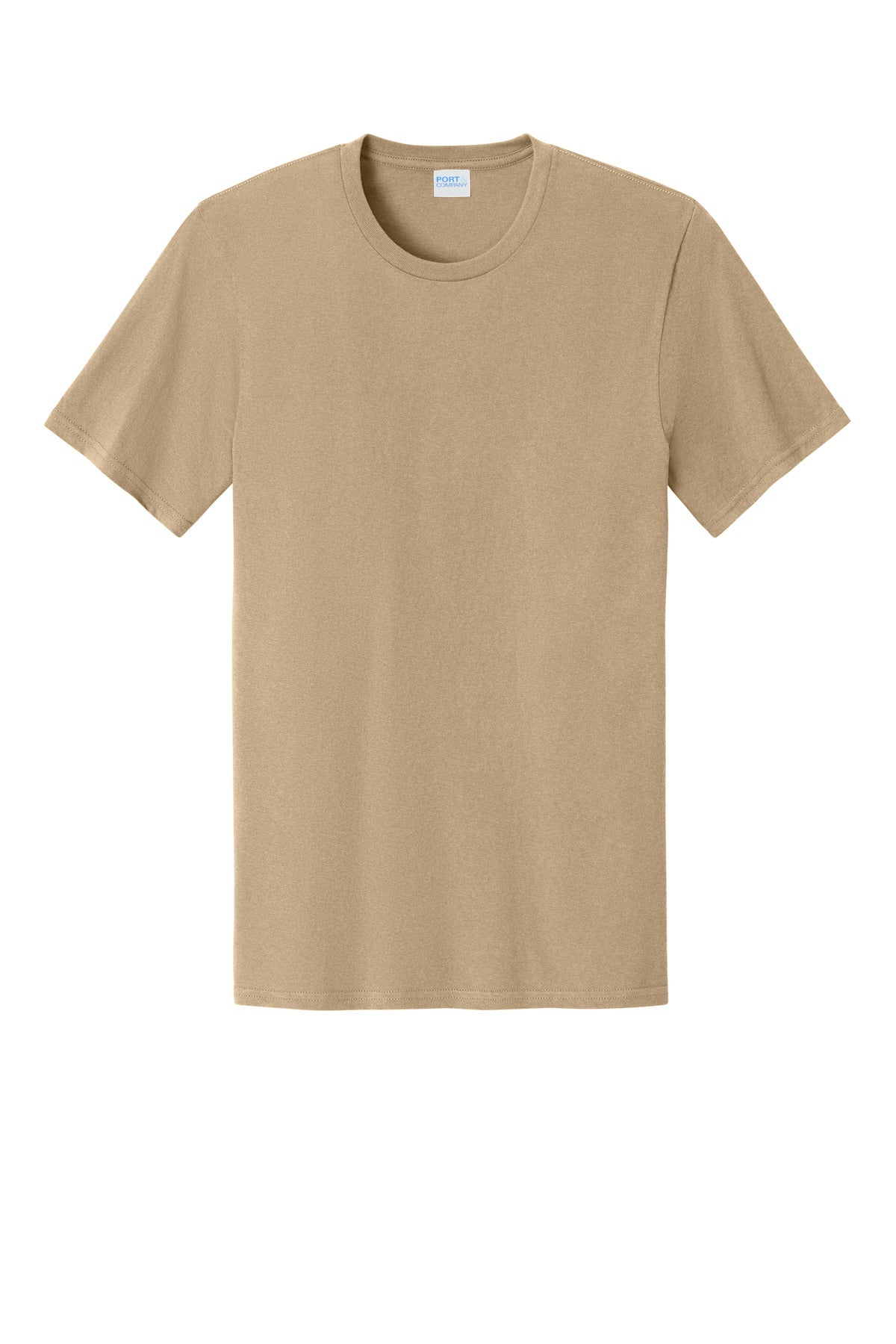 Custom Embroidered Port & Co T-Shirts  in Sand