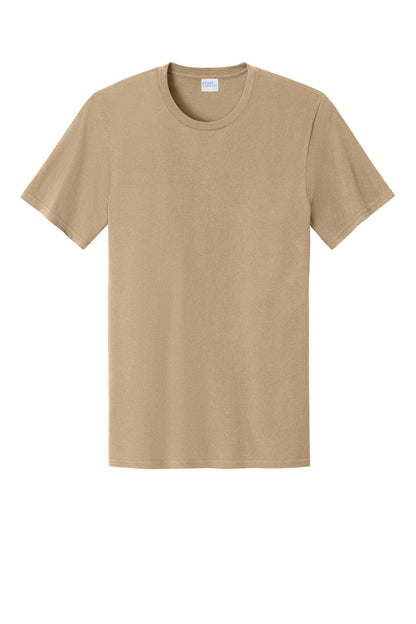 Custom Embroidered Port & Co T-Shirts  in Sand