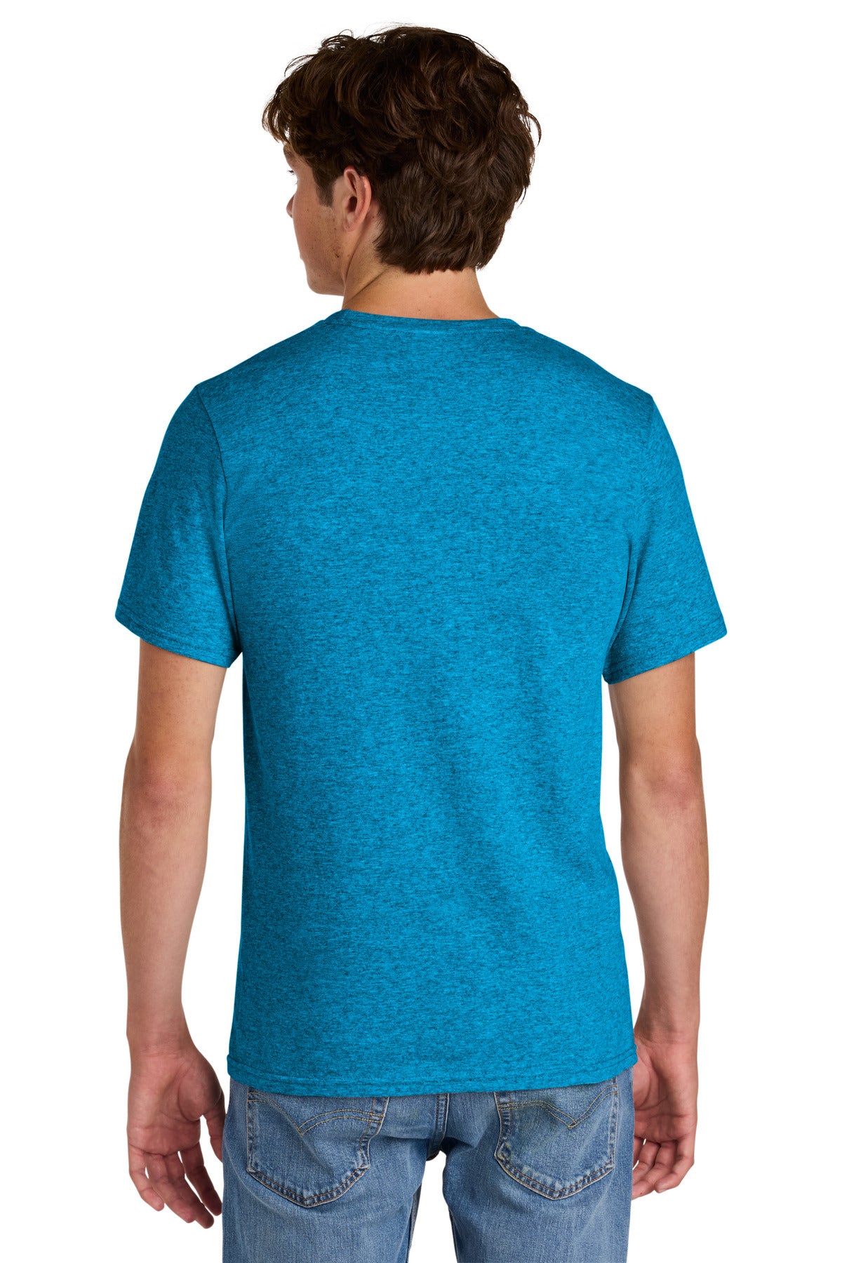 Custom Embroidered Port & Co T-Shirts  in Sapphire Heather