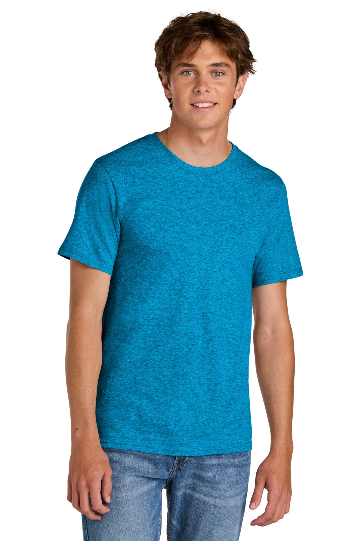 Custom Embroidered Port & Co T-Shirts  in Sapphire Heather