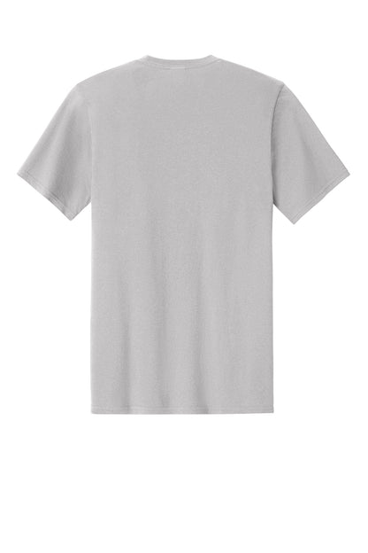 Custom Embroidered Port & Co T-Shirts  in Silver