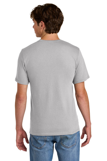 Custom Embroidered Port & Co T-Shirts  in Silver