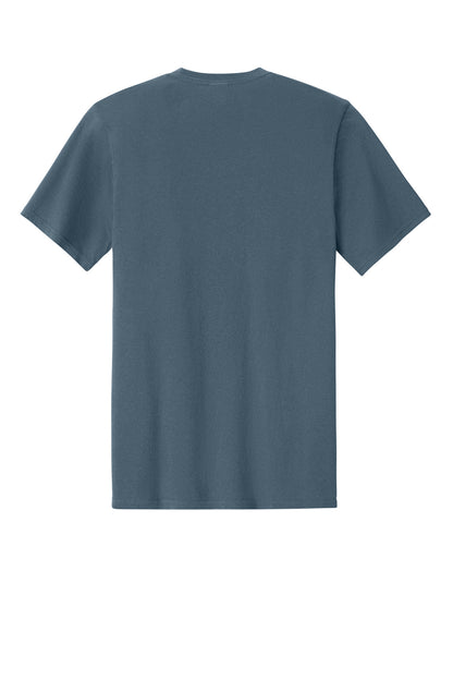 Custom Embroidered Port & Co T-Shirts  in Steel Blue