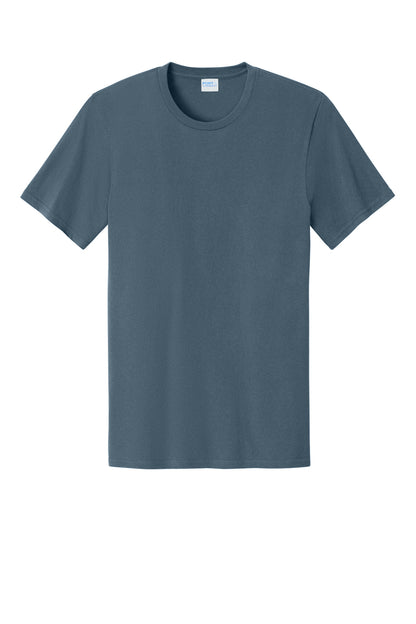 Custom Embroidered Port & Co T-Shirts  in Steel Blue
