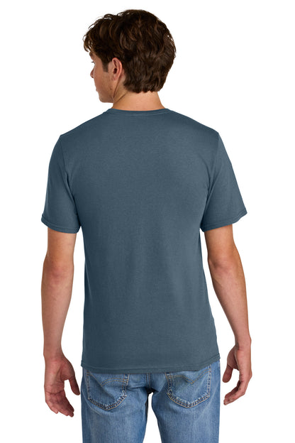 Custom Embroidered Port & Co T-Shirts  in Steel Blue