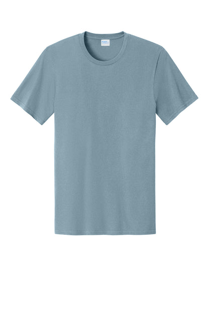 Custom Embroidered Port & Co T-Shirts  in Stonewashed Blue