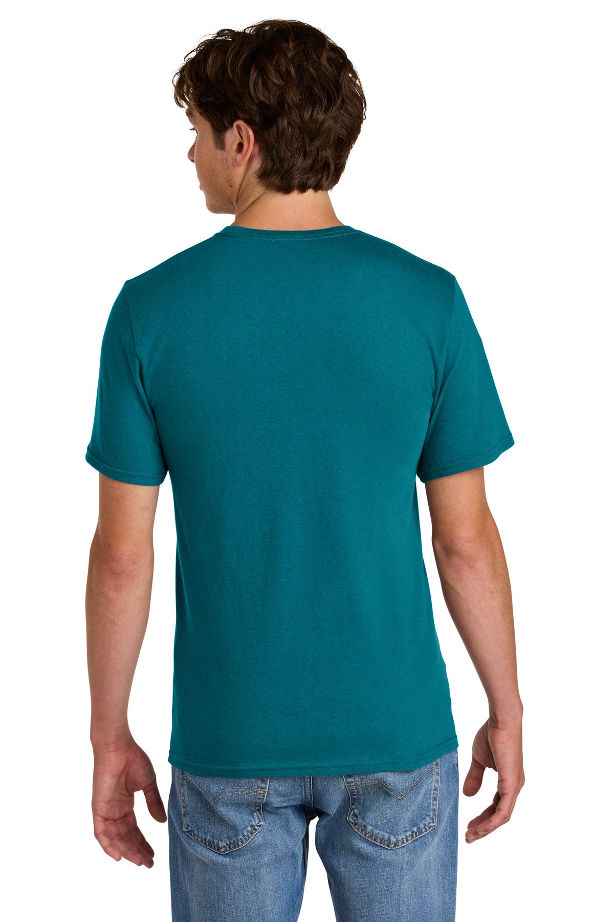 Custom Embroidered Port & Co T-Shirts  in Teal