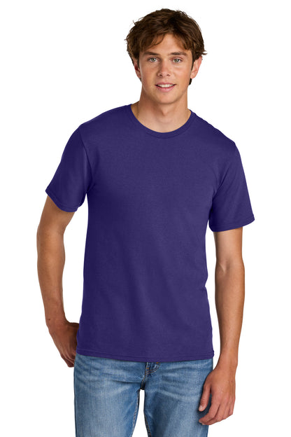 Custom Embroidered Port & Co T-Shirts  in Team Purple