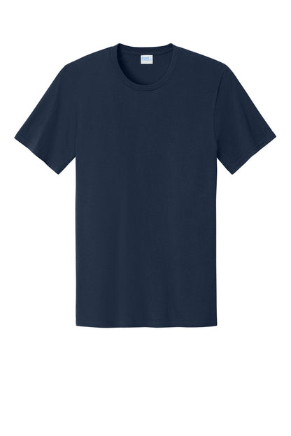 Custom Embroidered Port & Co T-Shirts  in True Navy