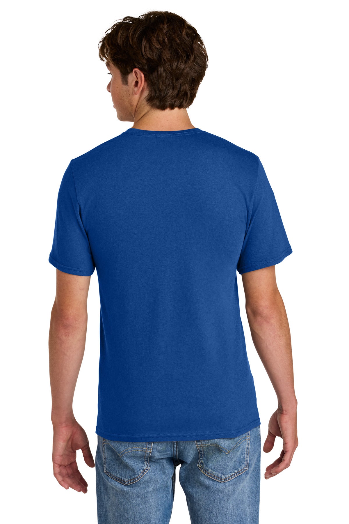 Custom Embroidered Port & Co T-Shirts  in True Royal