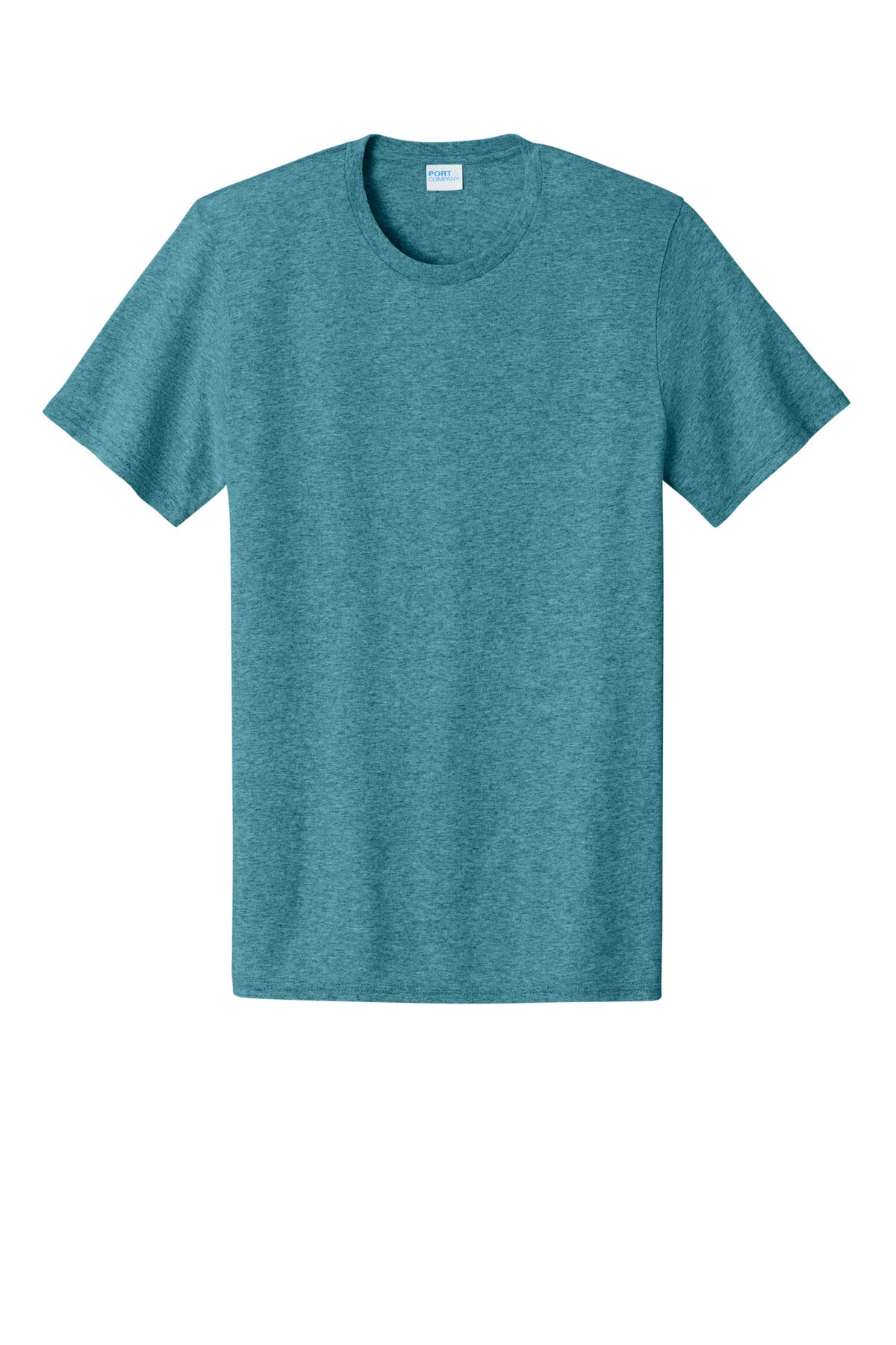 Custom Embroidered Port & Co T-Shirts  in Vivid Teal Heather
