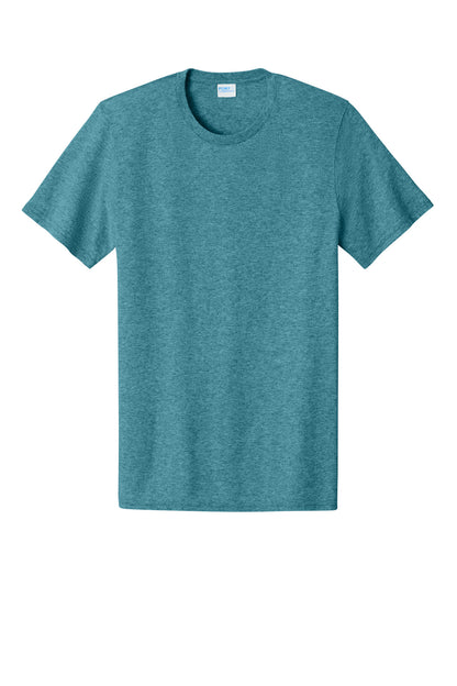 Custom Embroidered Port & Co T-Shirts  in Vivid Teal Heather