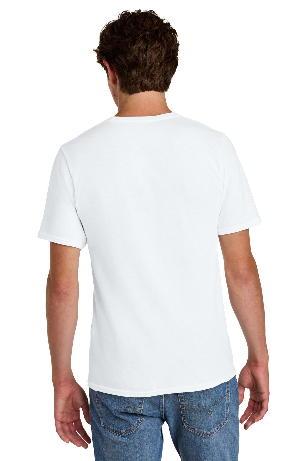 Custom Embroidered Port & Co T-Shirts  in White