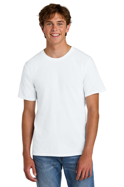 Custom Embroidered Port & Co T-Shirts  in White