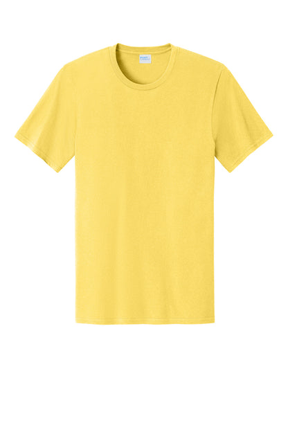 Custom Embroidered Port & Co T-Shirts  in Yellow