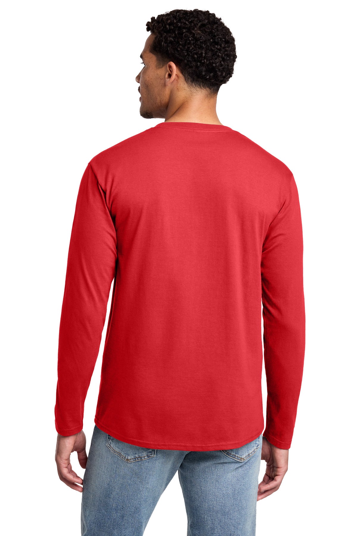 Custom Embroidered Port & Co T-Shirts  in Bright Red