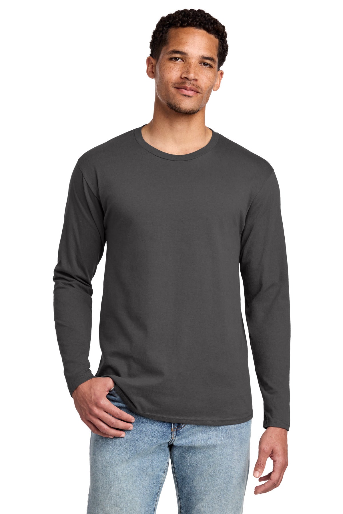 Custom Embroidered Port & Co T-Shirts  in Charcoal