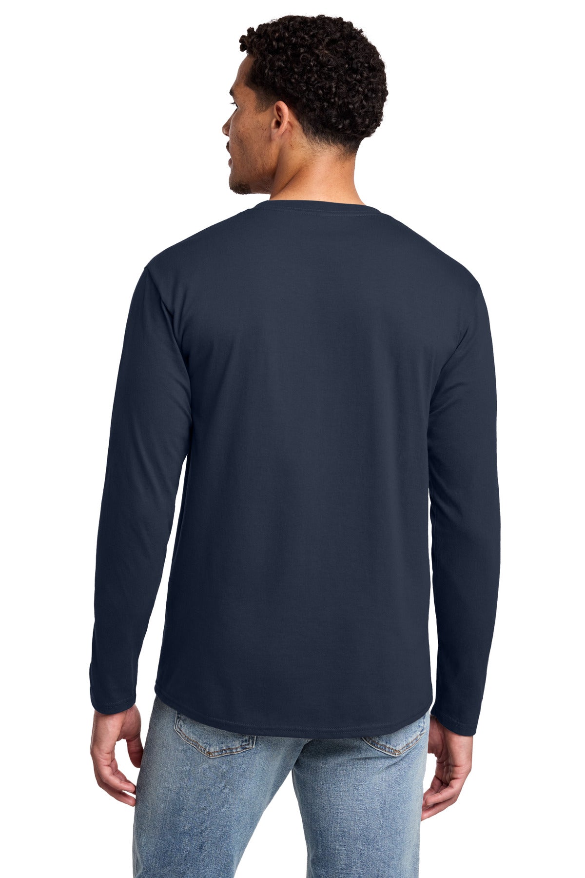 Custom Embroidered Port & Co T-Shirts  in Deep Navy