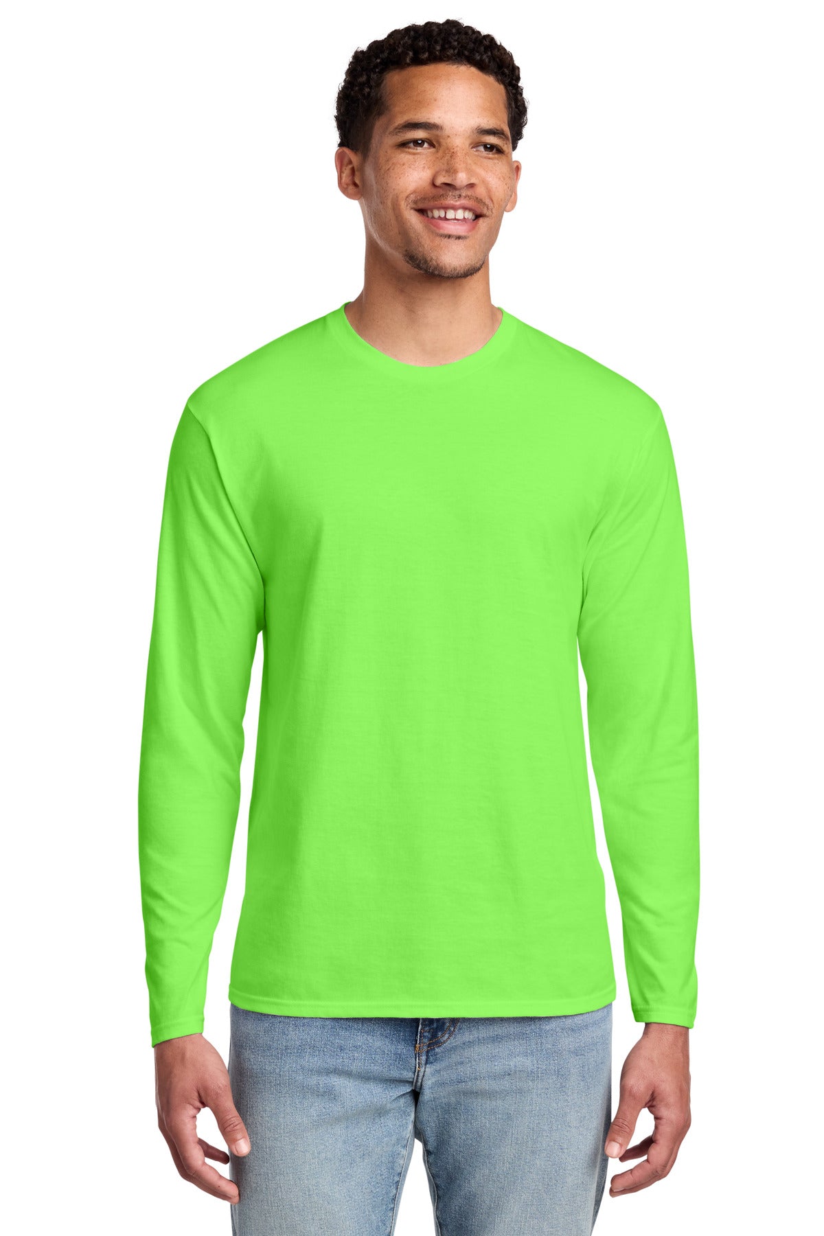 Custom Embroidered Port & Co T-Shirts  in Flash Green