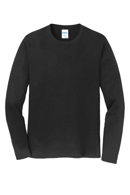 Port & Company Long Sleeve Fan Favorite Tee. PC450LS Jet Black