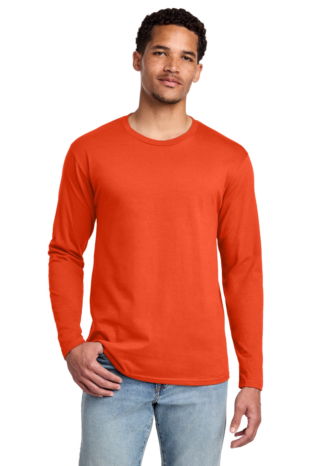 Custom Embroidered Port & Co T-Shirts  in Orange