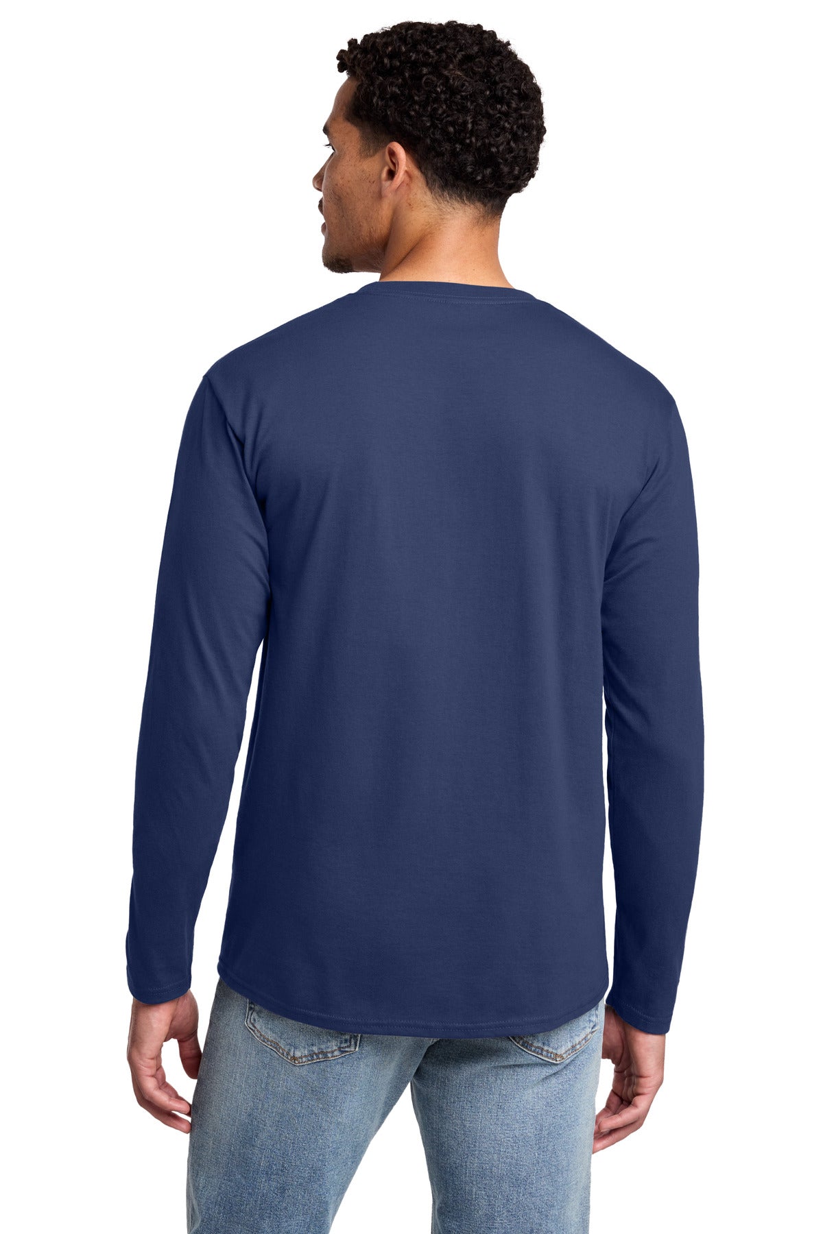Custom Embroidered Port & Co T-Shirts  in Team Navy