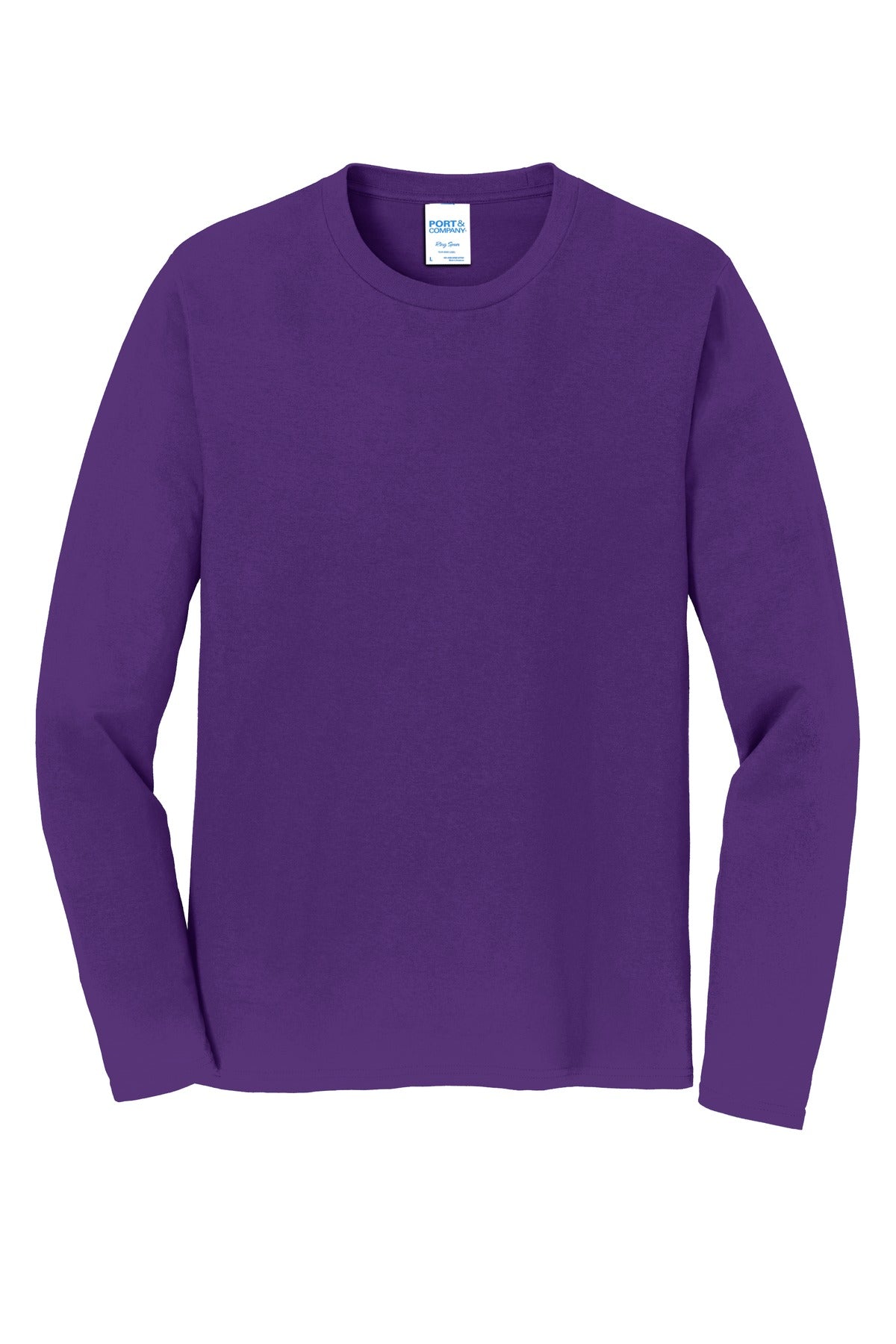 Custom Embroidered Port & Co T-Shirts  in Team Purple