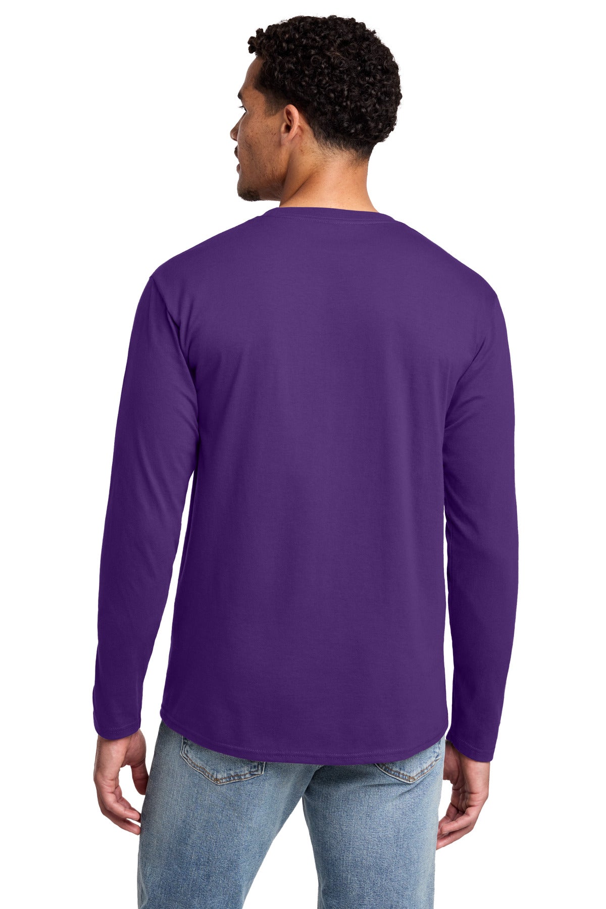 Custom Embroidered Port & Co T-Shirts  in Team Purple