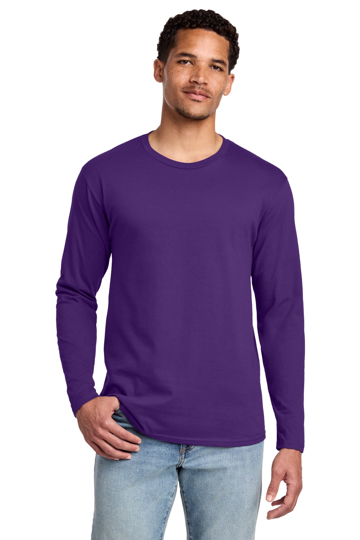 Custom Embroidered Port & Co T-Shirts  in Team Purple