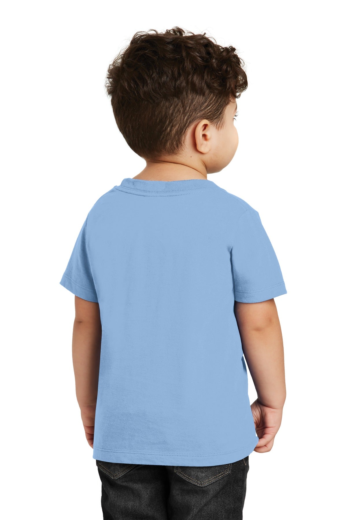 Custom Embroidered Port & Company  Toddler Fan Favorite Tee. PC450TD,Light Blue