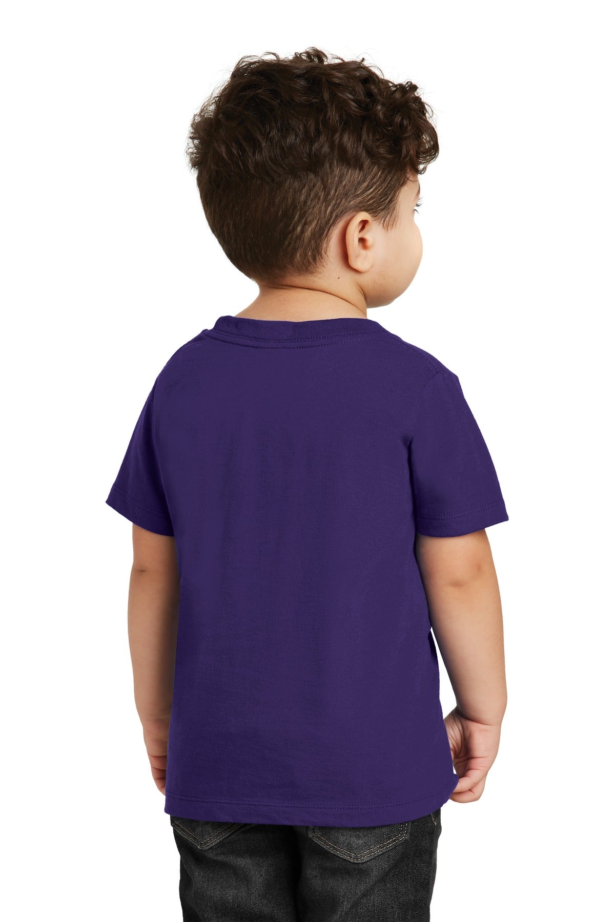 Custom Embroidered Port & Company  Toddler Fan Favorite Tee. PC450TD,Team Purple