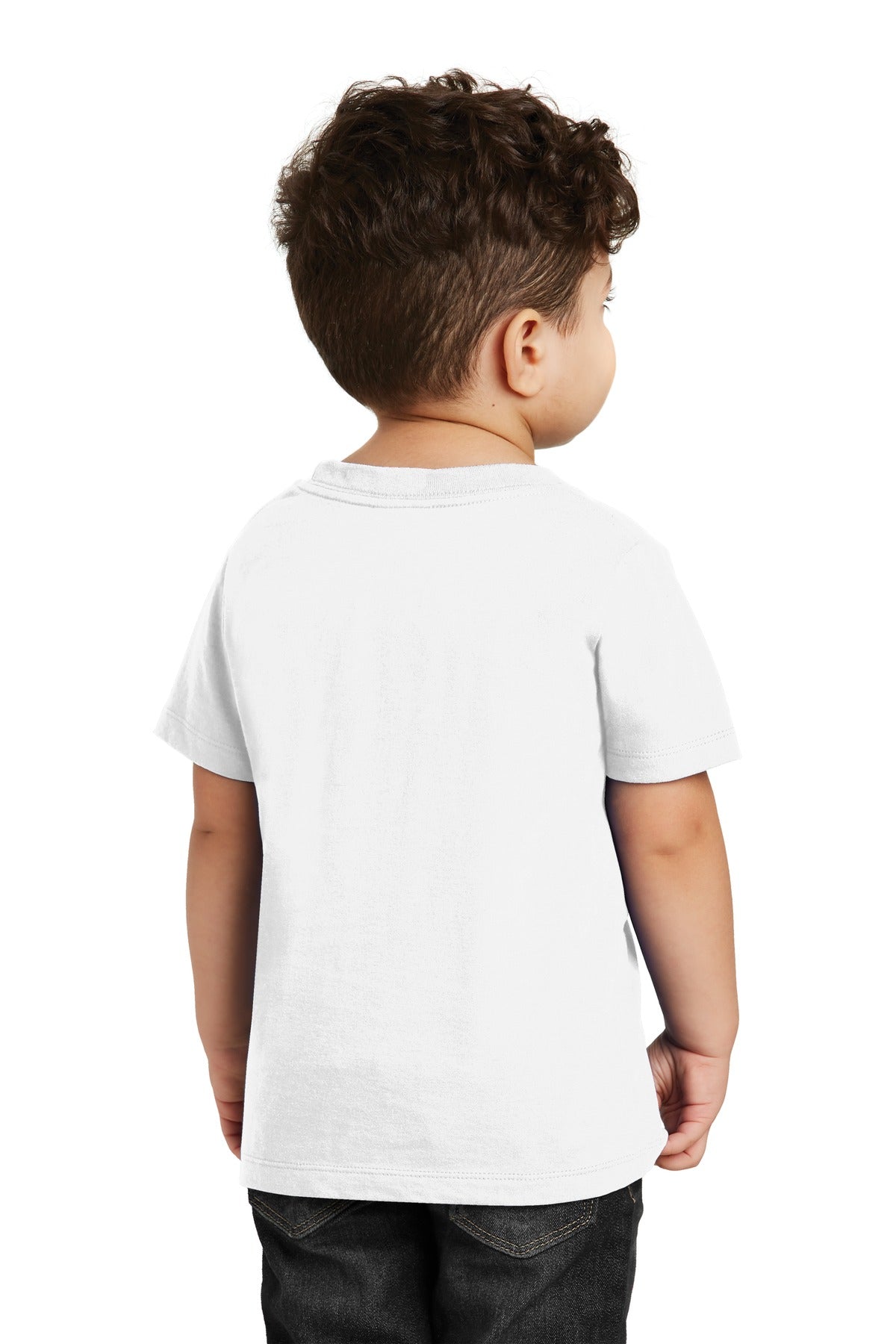 Custom Embroidered Port & Company  Toddler Fan Favorite Tee. PC450TD,White