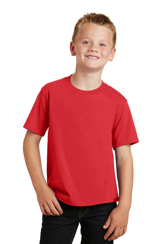 Port & Company Youth Fan Favorite Tee. PC450Y Bright Red