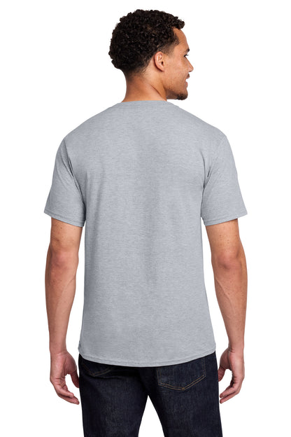 Custom Embroidered Port & Co T-Shirts  in Athletic Heather